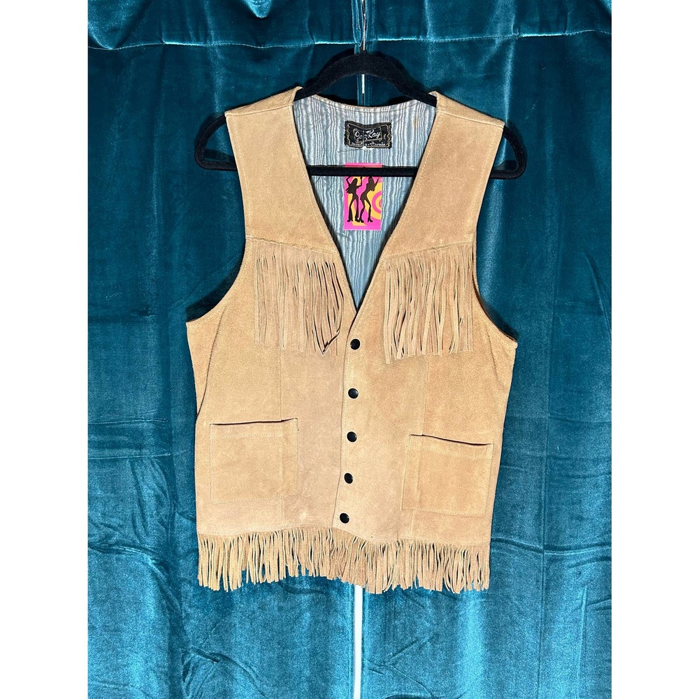 Vintage Joo-Kay Tan Leather Fringe Vest